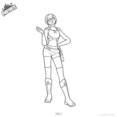 Free printable Evie X 1 Coloring Page - Free PDF Printable Fortnite Coloring Sheets coloring page